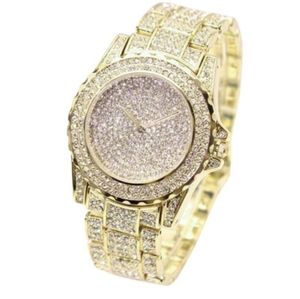 Gold Diamond Watch Iced Out Hip Hop Watch BustDown